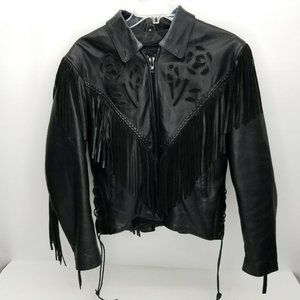 Hudson Leather Corset Motorcycle Jacket Medium